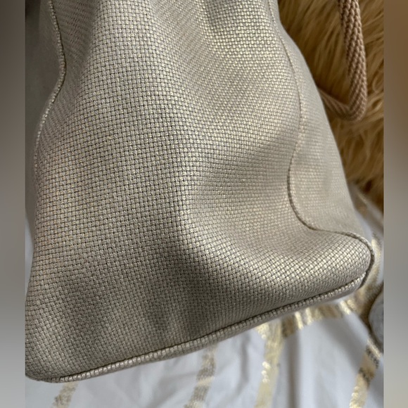 Michael Kors Gold Metallic Canvas bag with matching Espadrilles. - Picture 10 of 10
